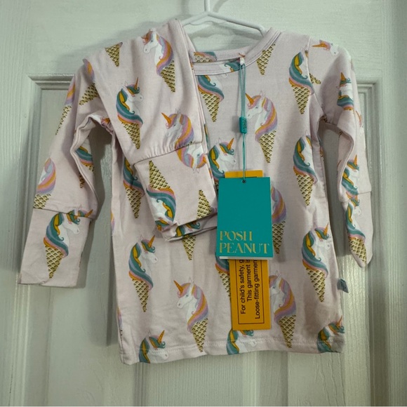 Posh Peanut | Pajamas | Nwt Posh Peanut Bamboo Pink Baby Girl Ice Cream ...